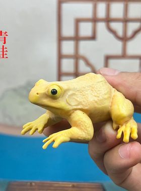 招财黄杨木雕刻家居摆件