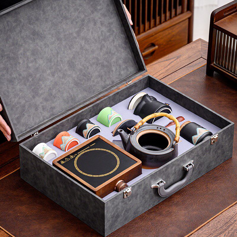 Ceramic dry boiling kettle, electric ceramic stove, tea boiler, tea boiler gift box, housewarming gift, customized LOGO new tea set