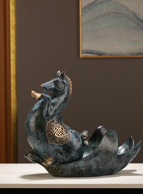 新中式马踏飞g燕文创办公室装饰品书房桌面马摆件老板桌工艺品搞