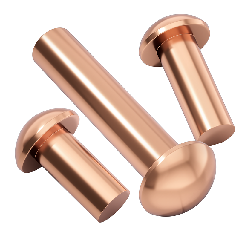 紫铜半圆头实心铆钉GB867敲击式圆头紫铜钉卯钉M2M2.5M3M4M5M6M8 - 图3