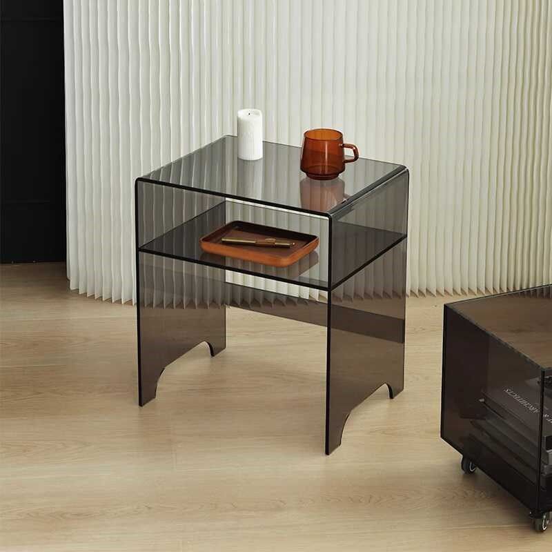 亚克力边几客厅沙发小茶几意式极简床头柜置物架透明收纳储物盒,淘宝优惠券,粉丝福利购,淘宝优惠卷
