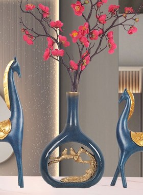 创意情侣马装饰品摆件简约客厅家居玄关酒柜O电视柜工艺品乔迁礼