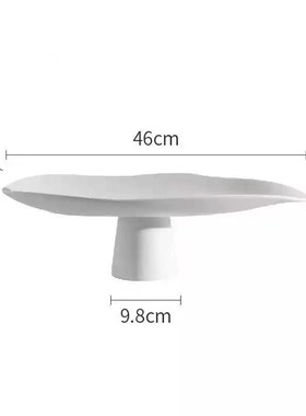 意式简约餐桌高脚果盘摆件y软装售楼处家居客厅茶几收纳托盘
