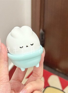 半熟月下小浴兔可爱N摆件洗澡小兔