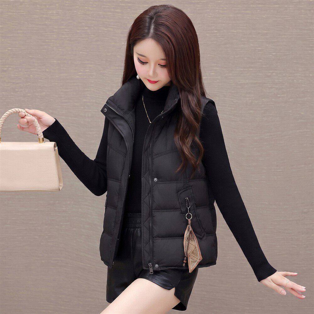 Temperament national standard down vest for women 2026 winter new fashion warm real shot women's short white duck vest