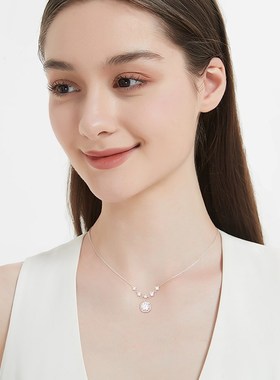 纯银轻奢小众高级感毛衣链简约百搭锆石项链女送妈妈礼物新款爆款