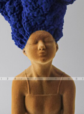 空合植绒创意女孩男孩摆件样板z间售楼处客厅儿童房客厅人物软装