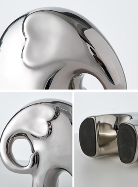 大象陶瓷桌面摆件酒m柜电视柜玄关家居轻奢工艺品创意简约装饰礼