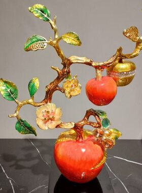 喜 乐电视柜柜平安礼物珐琅口工艺品摆件玄关礼品酒创意家居彩饰