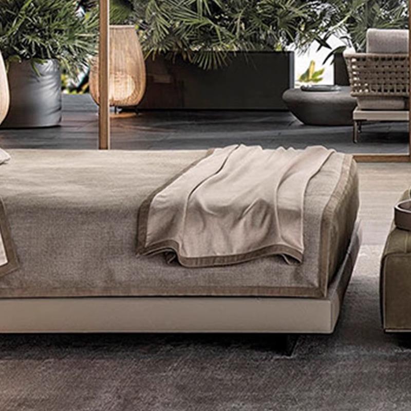 张家公子意式极简布艺罗杰悬浮床现代简约设计师小户型主卧双人床 - 图0