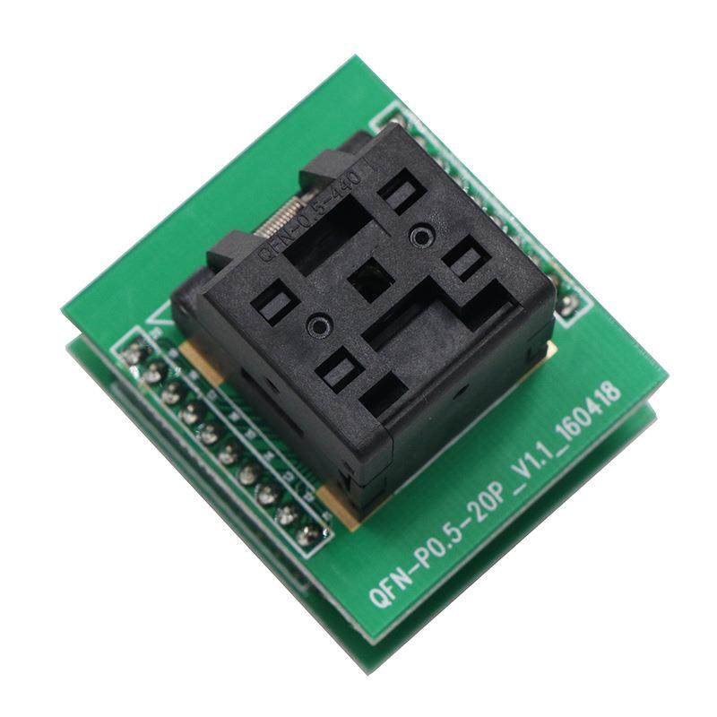 QFN20-0.5（3*3）翻盖双层板烧录座QFN20烧录座转dip20编程座底座,淘宝优惠券,粉丝福利购,淘宝优惠卷