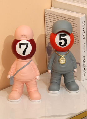 台球黑八桌球人物摆m件礼品客厅桌面办公室软装创意家居装饰工艺