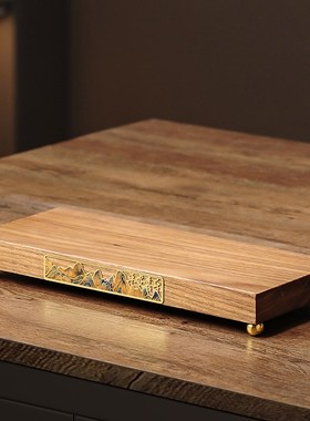 中式胡桃木佛像座底鱼缸奇石茶具工艺品花瓶展示实木底座装饰摆件