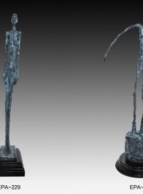 人物雕抽象家居工艺品2A29EP办公室包邮酒店欧式女子桌面摆件铜