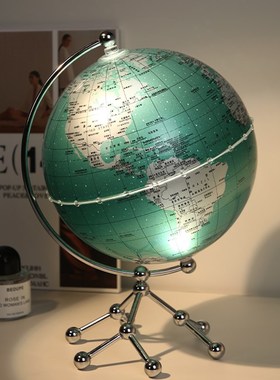 轻奢高档地球仪摆件家居客厅酒柜电视柜J装饰品创意办公室桌面摆