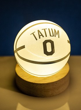 科比篮球水晶球生日礼r物送男生球迷发光实用创意男孩礼品小夜灯