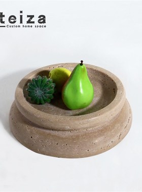 Oteizca大理石果盘装饰盘样板间摆件家居客厅茶几托盘软装工艺摆