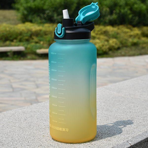 高加索演习2400ML婴儿级Tritan材质渐变色大容量补水壶水杯带吸管,淘宝优惠券,粉丝福利购,淘宝优惠卷