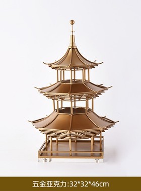 现代新中式茶具组合客厅茶t几狮子托盘摆件样板房售楼处玄关装饰