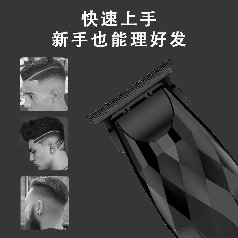跨境热销电动推剪男士专用理发器油头雕刻推子渐变色数显剃头神器 - 图2