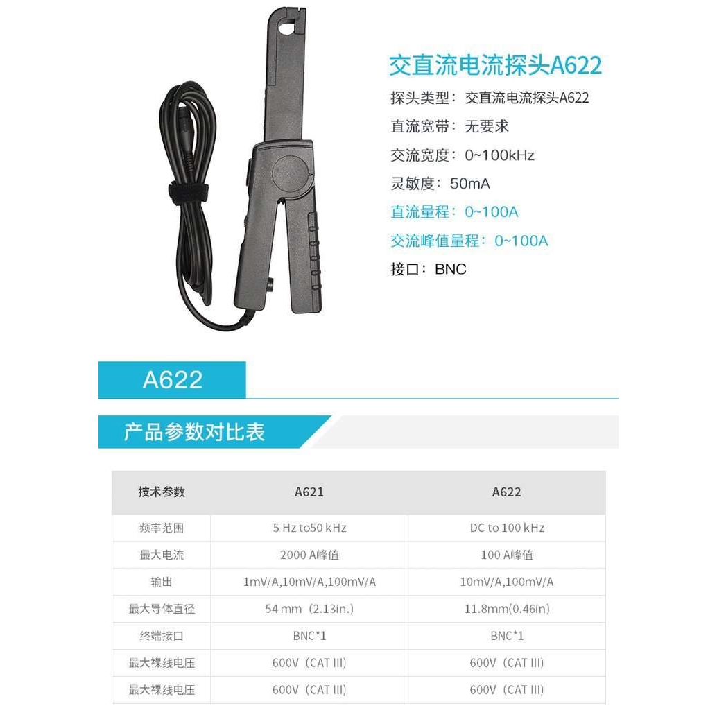泰克A622示波器交直流电流探头 A621交流电流探头 - 图3
