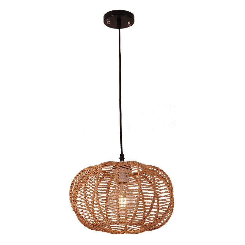 单头麻绳led装饰茶室餐厅吊灯铁艺氛围床头室内跨境中山灯具藤编,淘宝优惠券,粉丝福利购,淘宝优惠卷