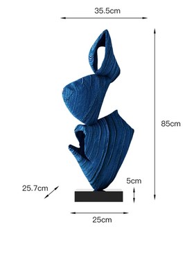创意艺术雕塑落地摆件酒店楼梯转角D处样板房客厅电视柜旁装饰工