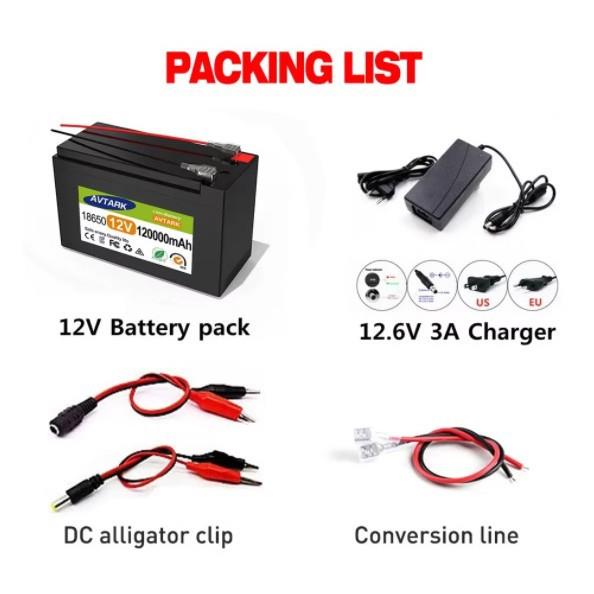 12V锂离子电池 100Ah 120Ah 太阳能板充电电池18650带BMS 12.6V - 图2