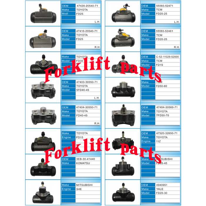 TOYOTA丰田叉车配件5FD/6FD40-50制动缸刹车分泵47520-32980-71优 - 图2