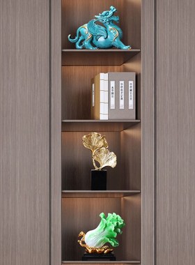 新中式书房办公室茶室酒柜装饰品摆件家居客厅高端T大气摆设品酒