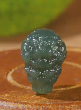 【好运连连】手工雕刻莲花貔貅三通手链配件手串配饰男女礼物证书