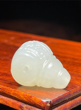 【万福】手工制作和田玉三通佛头配饰新疆手链项串珠搭配一体证书