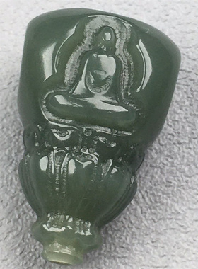 杰嘉宝玉手工制作和田玉且末料悟道三通配饰一体三通男女带证书