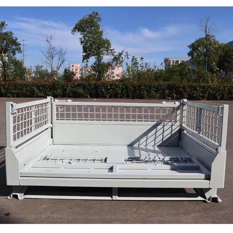 工厂重型铁皮金属周转箱车间物流钢制折叠铁框废料收集箱堆垛料箱,淘宝优惠券,粉丝福利购,淘宝优惠卷