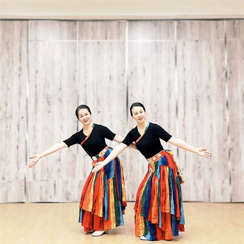 花与影新舞爱在纳木错藏族舞蹈服练习裙藏族舞台演出广场舞套装,淘宝优惠券,粉丝福利购,淘宝优惠卷