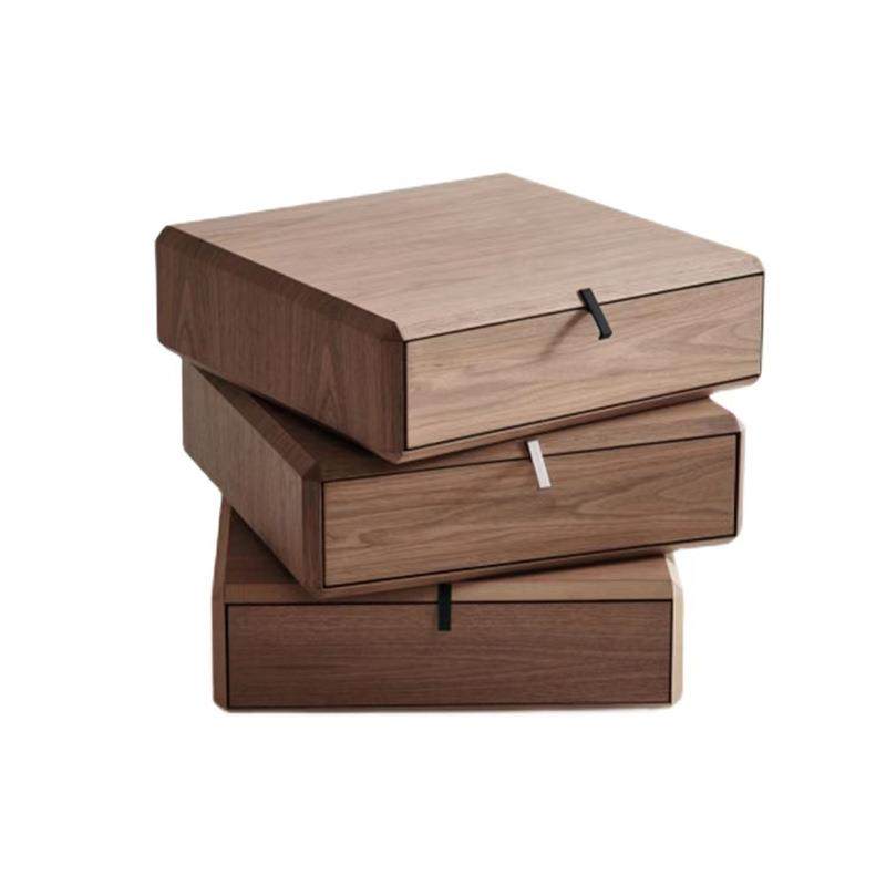 意式旋转三斗柜实木床头柜极简床边柜创意沙发客厅边几卧室收纳柜,淘宝优惠券,粉丝福利购,淘宝优惠卷