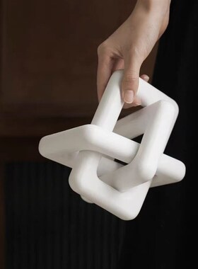 现代简约创意几何摆件高级感小众客厅电视柜酒柜书房样板房装饰品