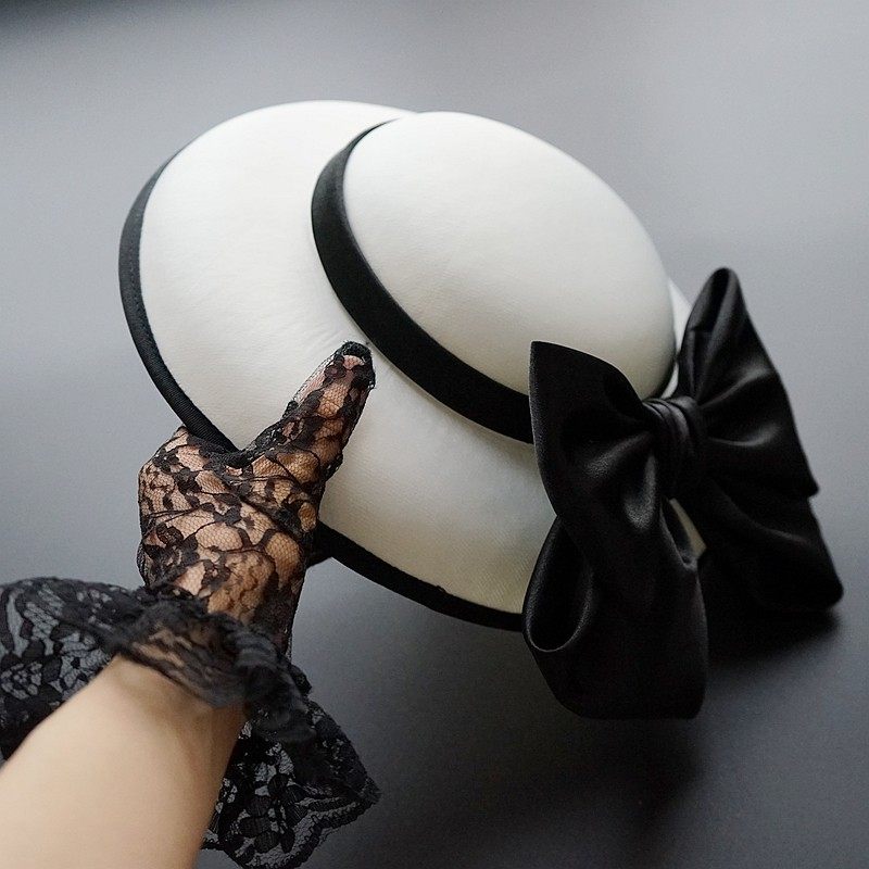 法式白色复古赫本风缎面礼帽女晚宴英伦夜上海旗袍礼服帽子头饰秋,淘宝优惠券,粉丝福利购,淘宝优惠卷