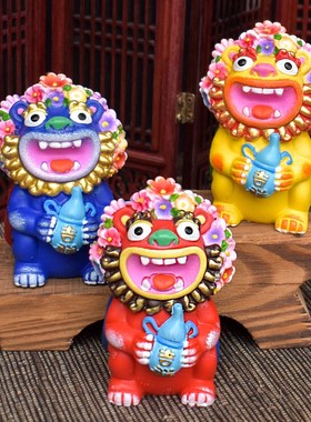 泰山石敢当小摆件喜狮招财狮子桌C面装饰泉州文创纪念品厦门旅游