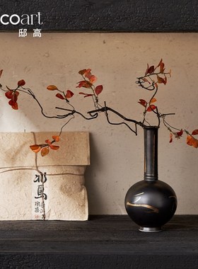 邸高家居宋氏美学摆件茶室墙体层板横板柜置物架软装陈设搭配设计