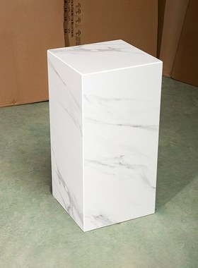 大理石底座玄关落地装饰摆u件客厅轻奢花架电视柜旁雕塑展示台摆