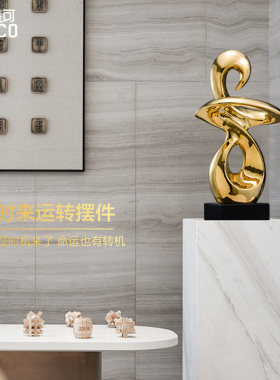 时来运转现代轻奢摆件高档v陶瓷创意玄关客厅电视柜酒柜家居装饰