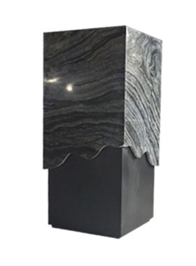 酒店大厅雕塑台大理石柱子摆台别墅样板房工艺O品底座玄关摆件基