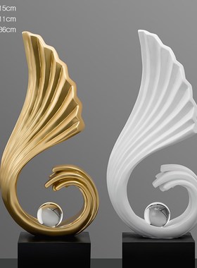 轻奢高档玄关摆件酒店电视柜客厅桌面办公室家居高Y级感软装饰品