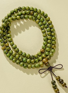 木溪园情绪稳定手炼正宗绿檀香沉香檀香手炼108玫瑰木