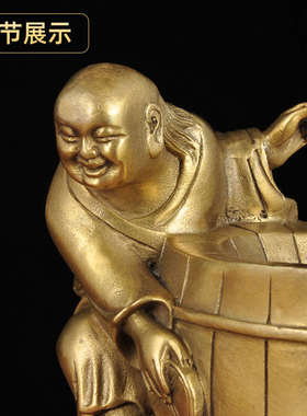 全铜笔筒摆件创意铜金蟾笔筒家居客厅书房桌面装饰工艺品商务礼品