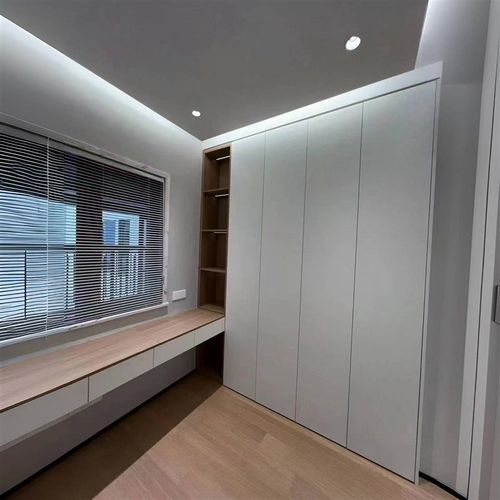 贵阳全屋定制工厂衣柜ENF级极简轻奢奶油风原木分段式免拉手衣橱 - 图3