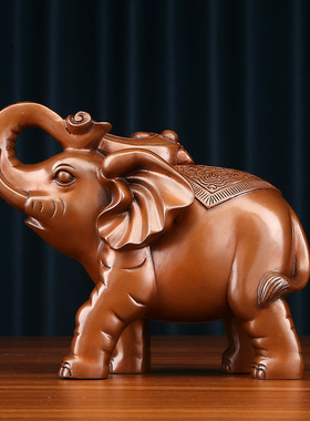 紫铜大象摆件一对财福对象家居办公室公司装饰品摆设乔迁开业礼品
