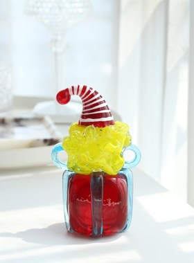 意器 琉璃摆件小丑可爱儿童房样板间玄关柜客厅小众个性桌面软装