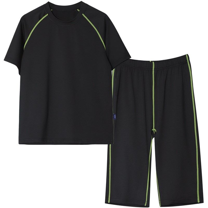胖童紧身衣男童跑步运动短袖套装篮球足球速干衣七分裤健身训练服,淘宝优惠券,粉丝福利购,淘宝优惠卷